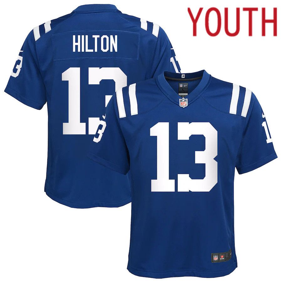 Youth Indianapolis Colts #13 T.Y. Hilton Nike Royal Game NFL Jersey